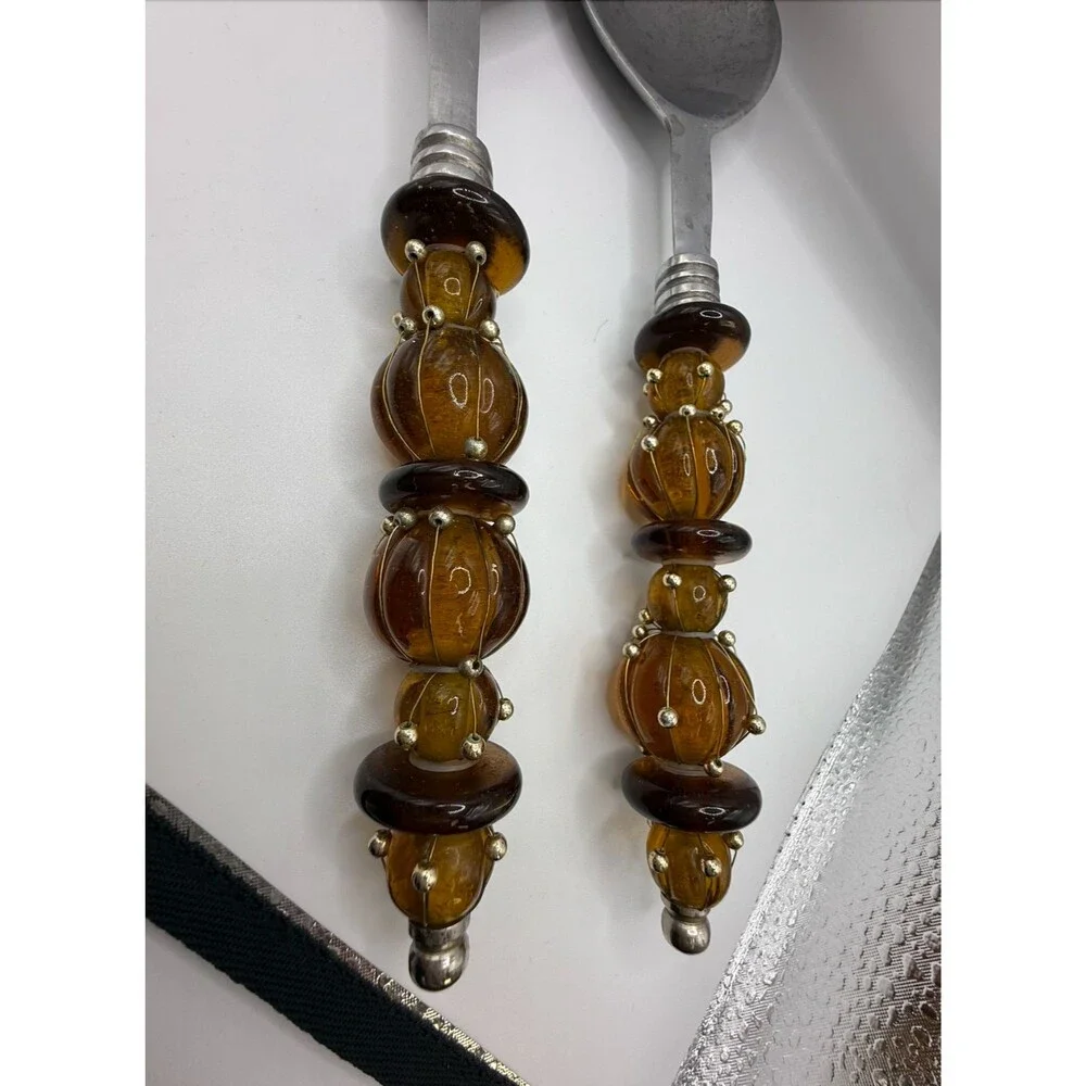 Art Glass Beaded Handle 12